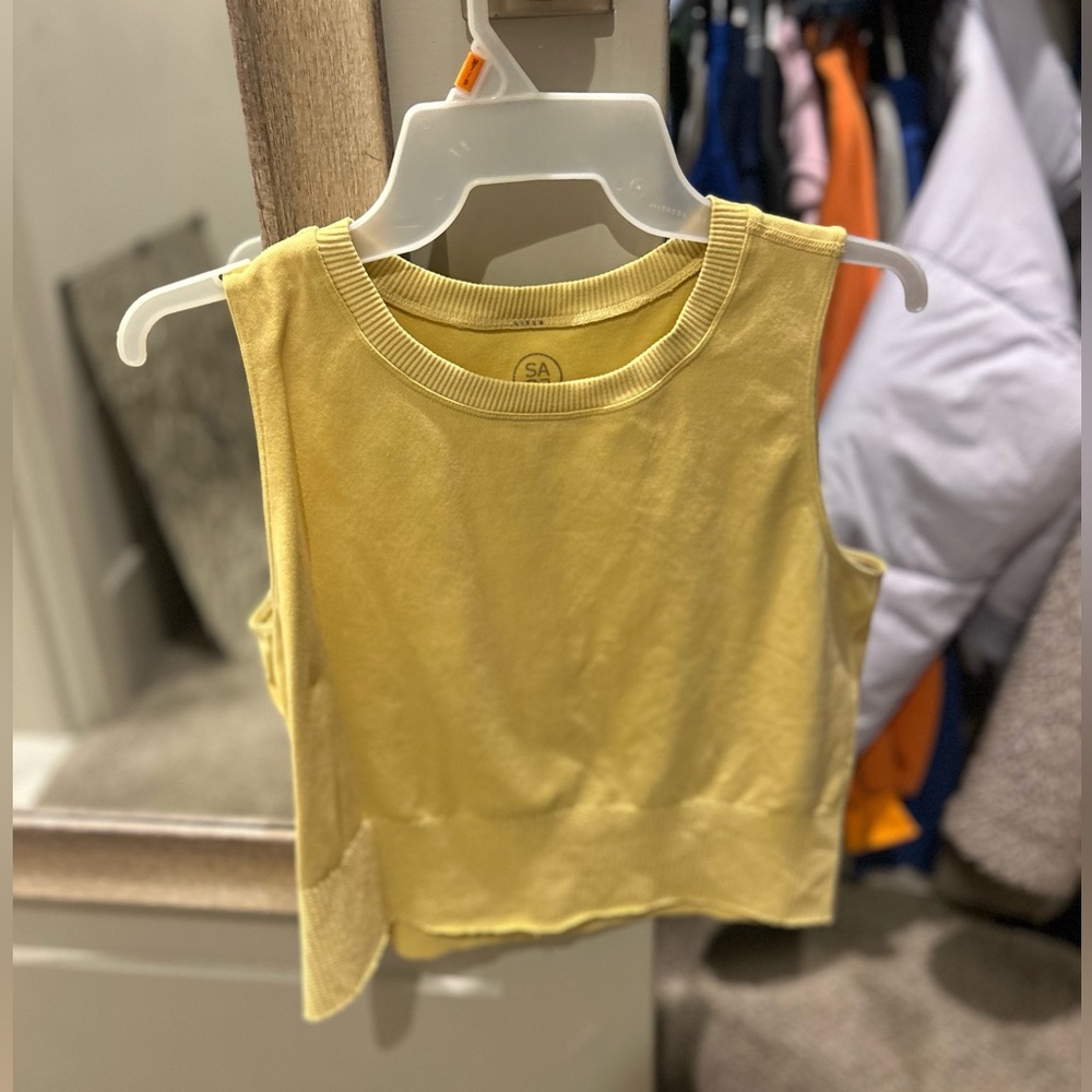 Cute yellow athletic tank
